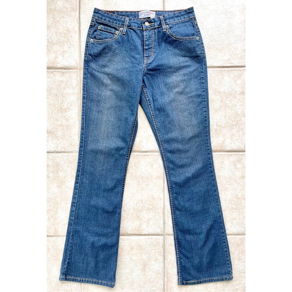 Levi Strauss Stretch Low Rise Bootcut Denim Dark Blue Jeans Women’s 6 LONG - Picture 3 of 11
